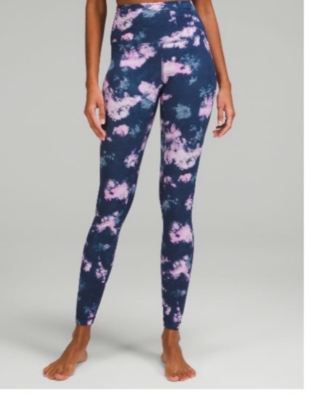 lululemon Align High-Rise Leggings in Navy Blue & Pink Tie-Dye